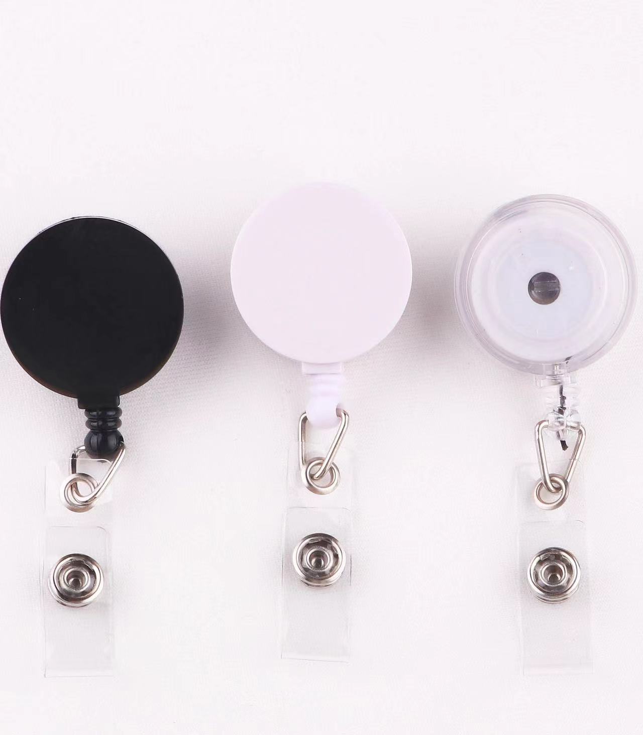 2-DIY Badge Reels-Alitgor Clip/360°Swirl/High Quality/Come with Stickers