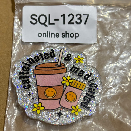DIY Glitter Acrylics-Badge Reels/Earrings/Phone Cases/Keychains